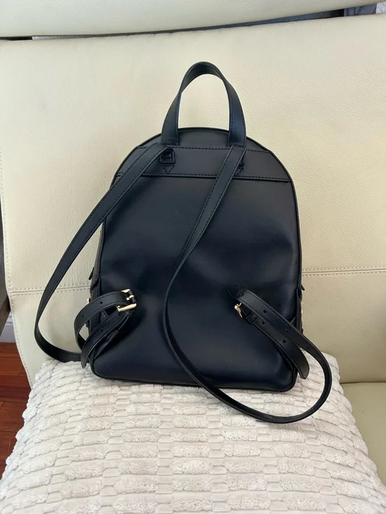 Michael Kors Black Pebbled Leather Mini Backpack with Gold Hardware - Picture 2 of 3